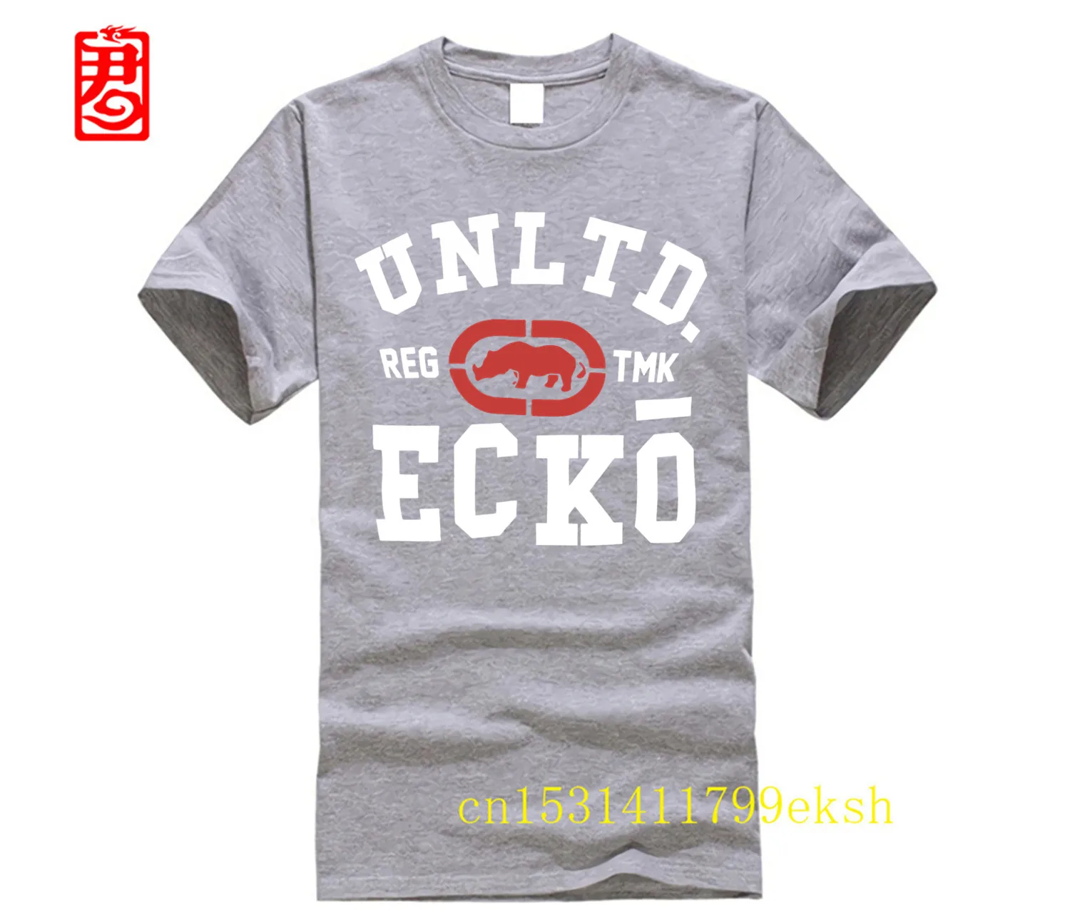 Фото Ecko_Unltd Мужская футболка из хлопка и спандекса с круглым вырезом, новый стиль, мужские футболки с круглым вырезом и короткими рукавами, классическая футболка для подростков, дизайнерская футболка №3