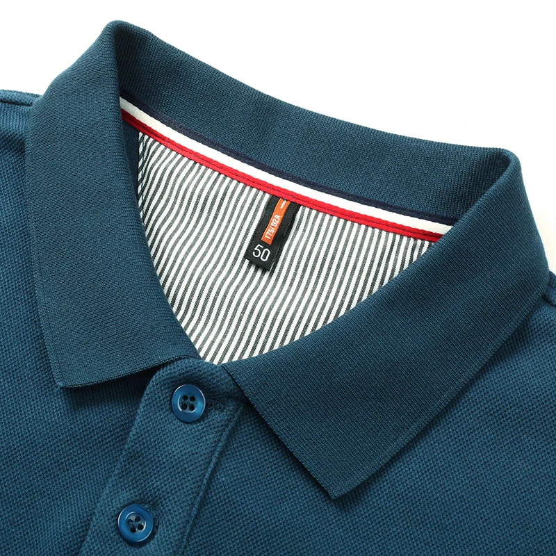 Hengyuanxiang 00% Cotton Long sleeves Shirt Winter Fleece-lined Thickened Middle-Aged Men Lead Polo Warm Top