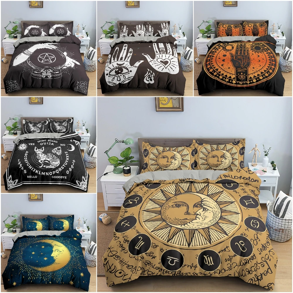 

Divination Pattern Duvet Cover Comforter Bedding Set With Zipper Closure Queen King Size Quilt Covers