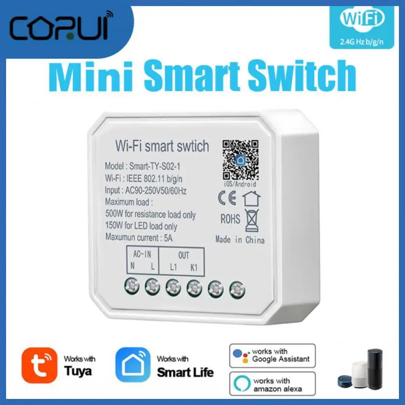 

Smart Home Wireless Breaker Remote Control Mini Switch Module Tuya Sanrt Wifi Smart Light Switch Smart Life