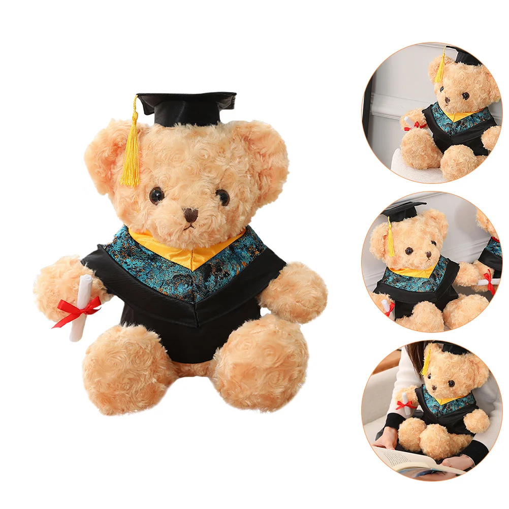 

Graduation Stuffed Toy Animal Plush Decor Grad Gift Items Stand Bears Class Cap Cartoon Animals Souvenir Mini Kindergarten