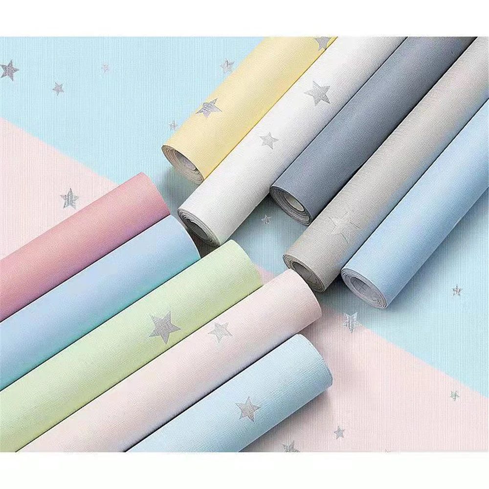 Star Wallpaper Childrens Bedroom Decor Self Adhesive PVC Furniture Wallpapers  For Vinyl Film Roll Removable Plank Contact Paper