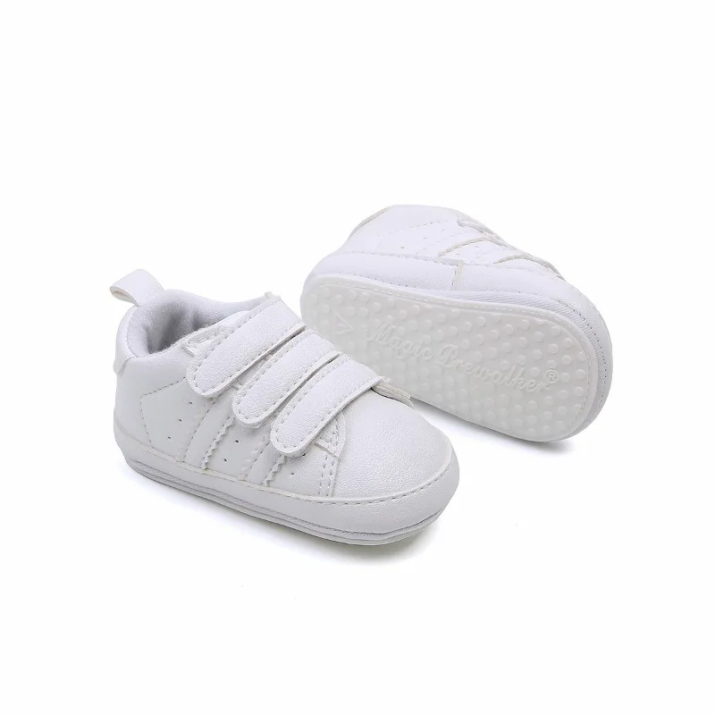 0-18M Newborn Baby Boy Girl Shoes Soft Sole Star Print Crib Warm Boots Anti-slip Sneaker PU Breathable Solid First Walkers