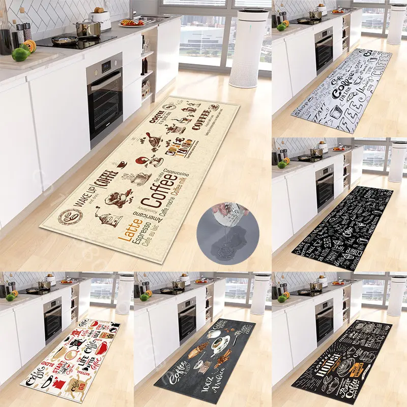 

Coffee Kitchen Super Absorbent Mat Hallway Entrance Doormat Living Room Floor Decor Carpet Balcony Bathroom Anti-Slip Foot Rug