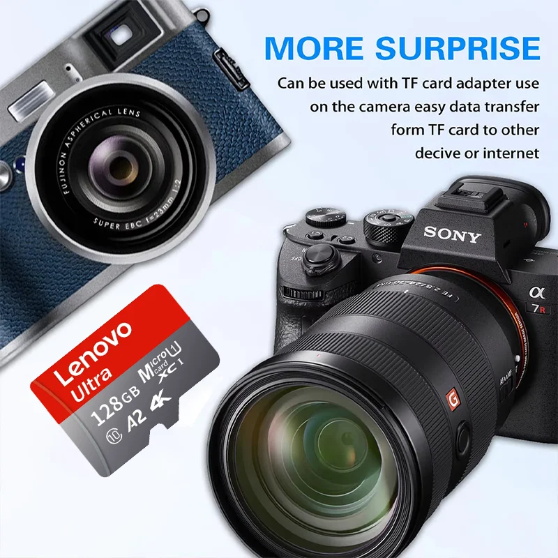 Фото Высокоскоростная карта памяти Micro SD Lenovo 2 ТБ 1 ТБ, совместимая с видео 4K Full HD, подходит для телефонов, экшн-камер GoPro, 128 ГБ 256 ГБ 512 ГБ №5