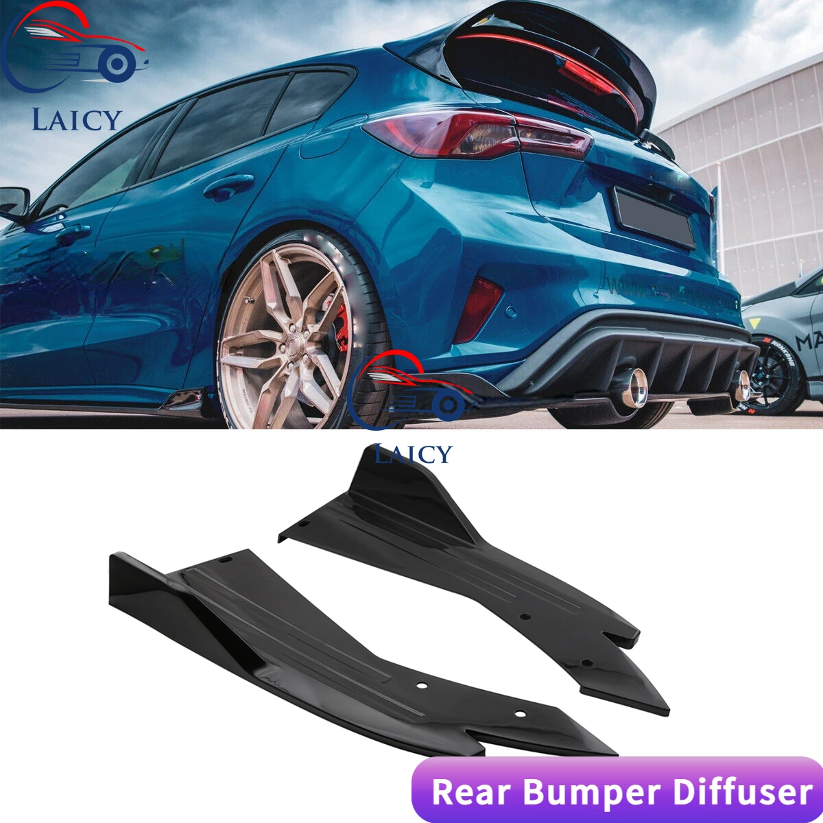 LAICY для Focus MK5 MK6 MK7 Автомобильный задний бампер спойлер разветвитель губ Диффузор
