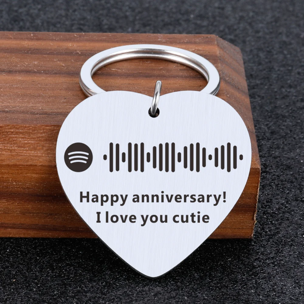 

Personalized Music Keychain Spotify Scan Code Keyring for Women Men Stainless Steel Keyring Custom Spotify Code Jewelry