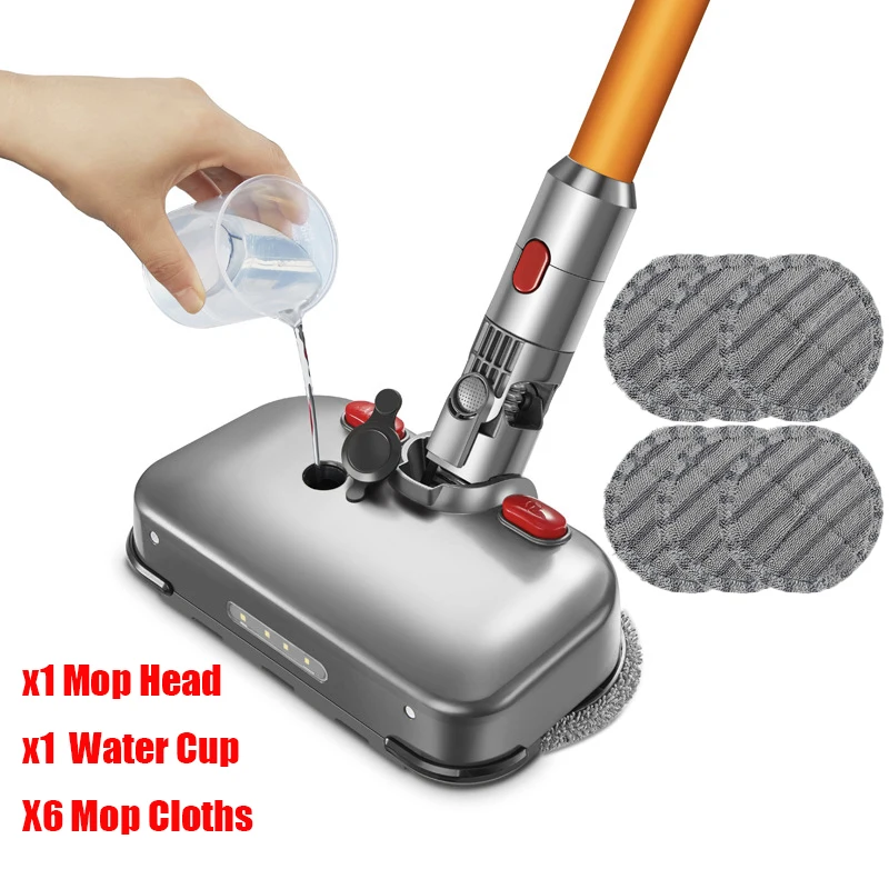 

Electric Wet Dry Mop Head With LED Light For Dyson V6 V7 V8 V10 V11 Replaceable Parts With Mop Head Mop Pads Water Cup Mop Pads