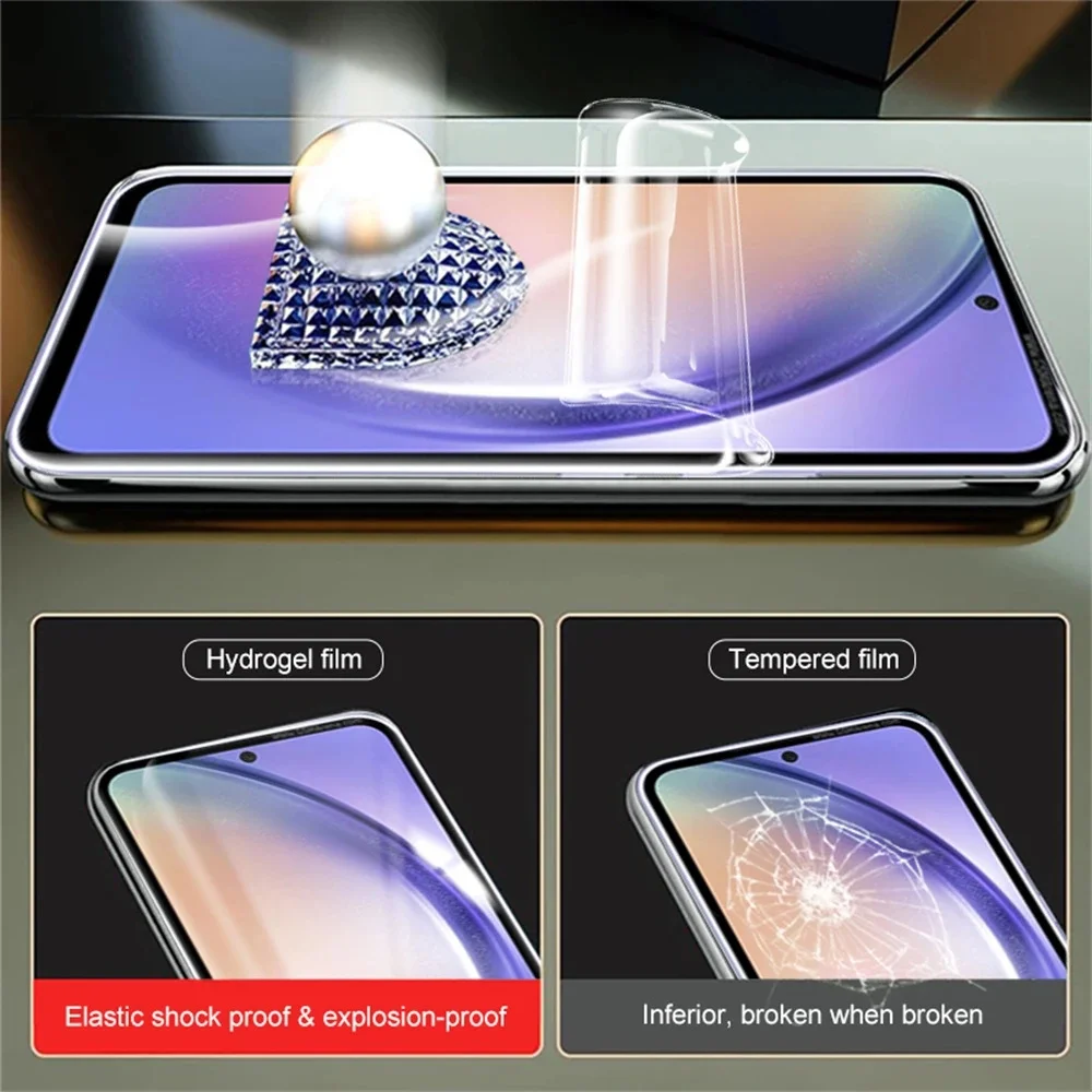 4pcs Screen Protector For Samsung Galaxy A54 5G A52 A53 A71 A70 A51 A52S A14 A13 A12 A34 A73 A72 A22 A50 A33 A32 Hydrogel Film