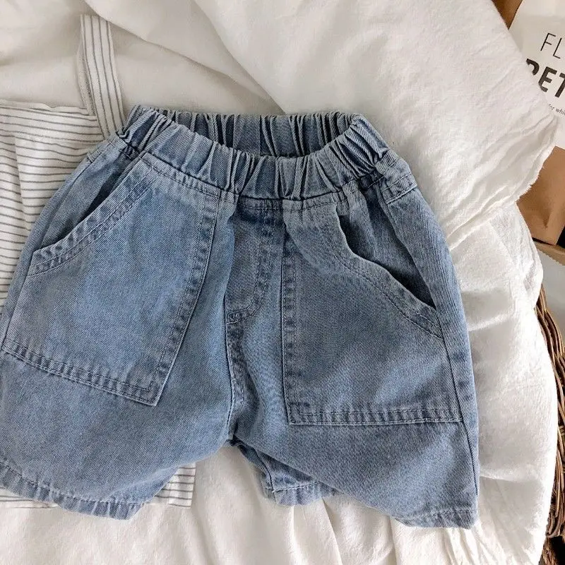 

Summer Children Cotton Denim Shorts Unisex Thin Jeans Shorts Toddler Kids Girls Casual Cowboy Short Pants Kid Clothes 4 5 6