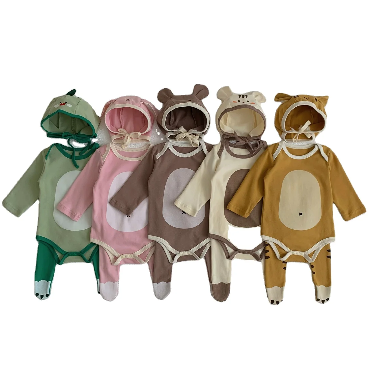 

3 шт., Детские хлопковые брюки и шапка с принтом