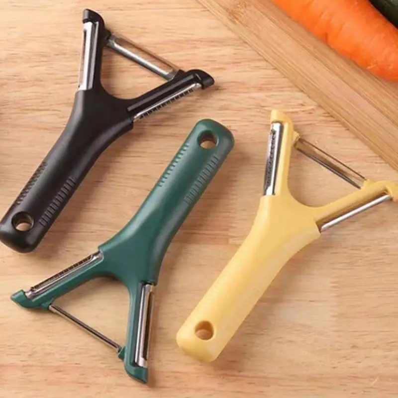 

Household Multifunctional Peeler Three-blade Kitchen Vegetable Fruit Scraper Gadgets Potato Peeling Planer Apple Melon Planer