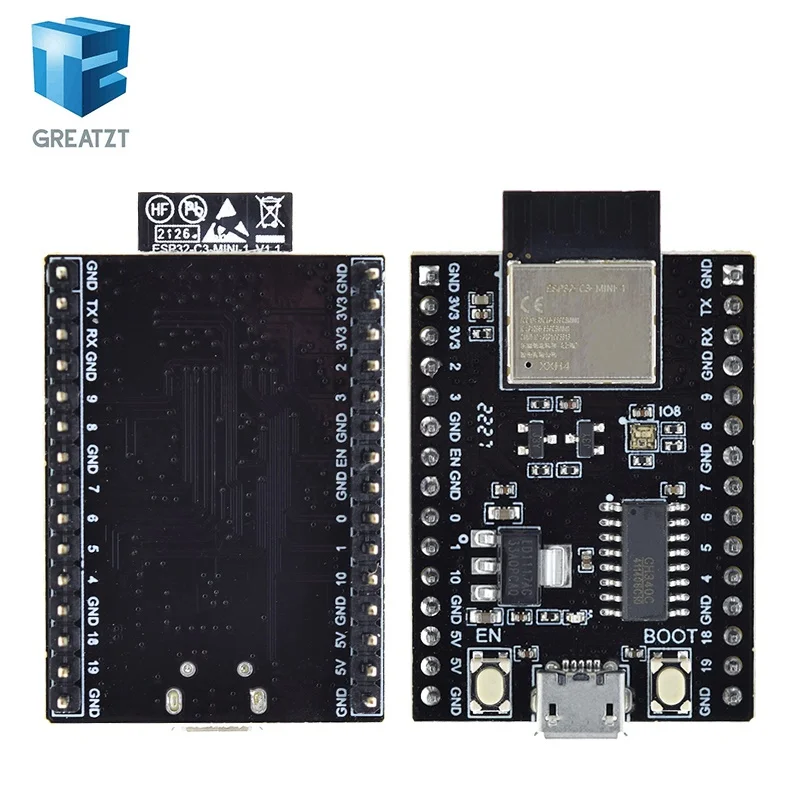 Макетная плата ESP32-C3 WiFi + Bluetooth 5.0 оснащенная ESP32-C3-MINI-1 ESP32 Wi-Fi модулем Интернета