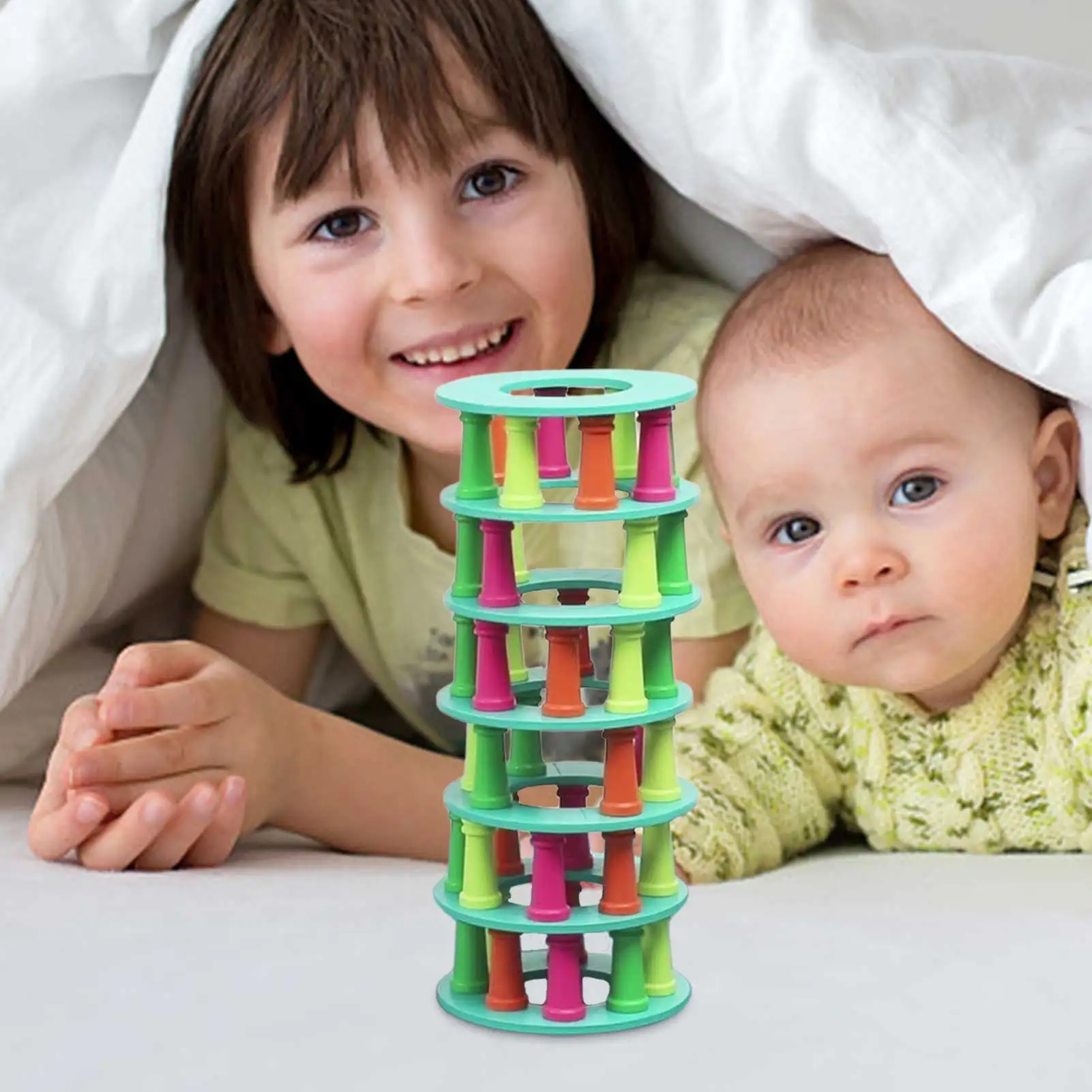 

Wooden Stacking Board Games Tumbling Blocks Board Games Colored Wooden Blocks Tower Stacking Board Games For Kids Ages 4-8