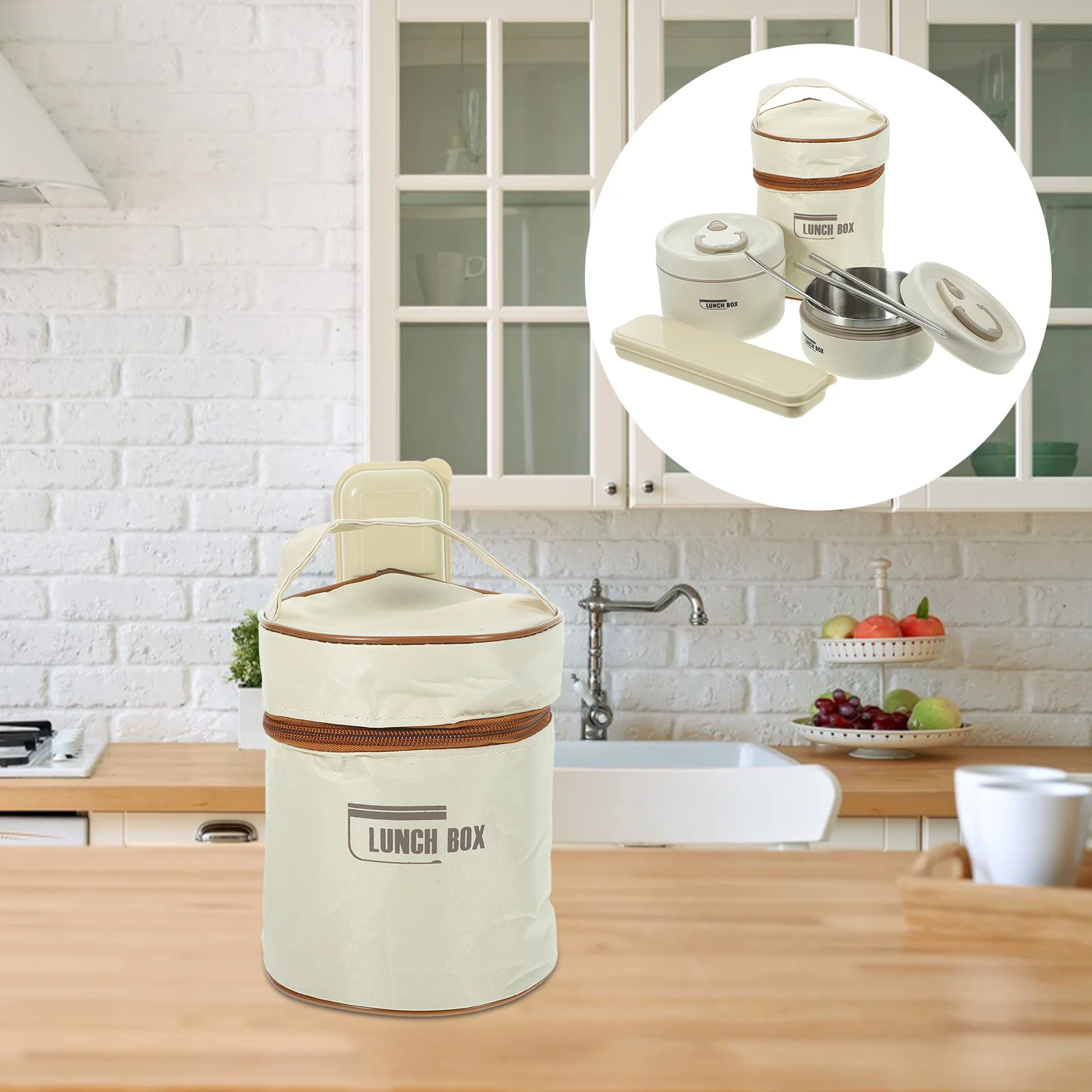 

Lunch Box Ramen Bowl Lid Container Cute Insulated Serving 304 Stainless Steel Anti-scald Student Soup