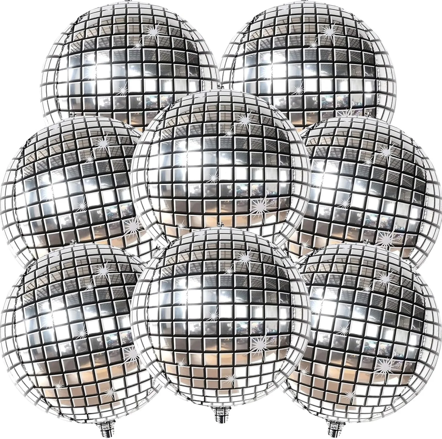 

Серебряные диско-шары 22 дюйма, набор из 8 штук