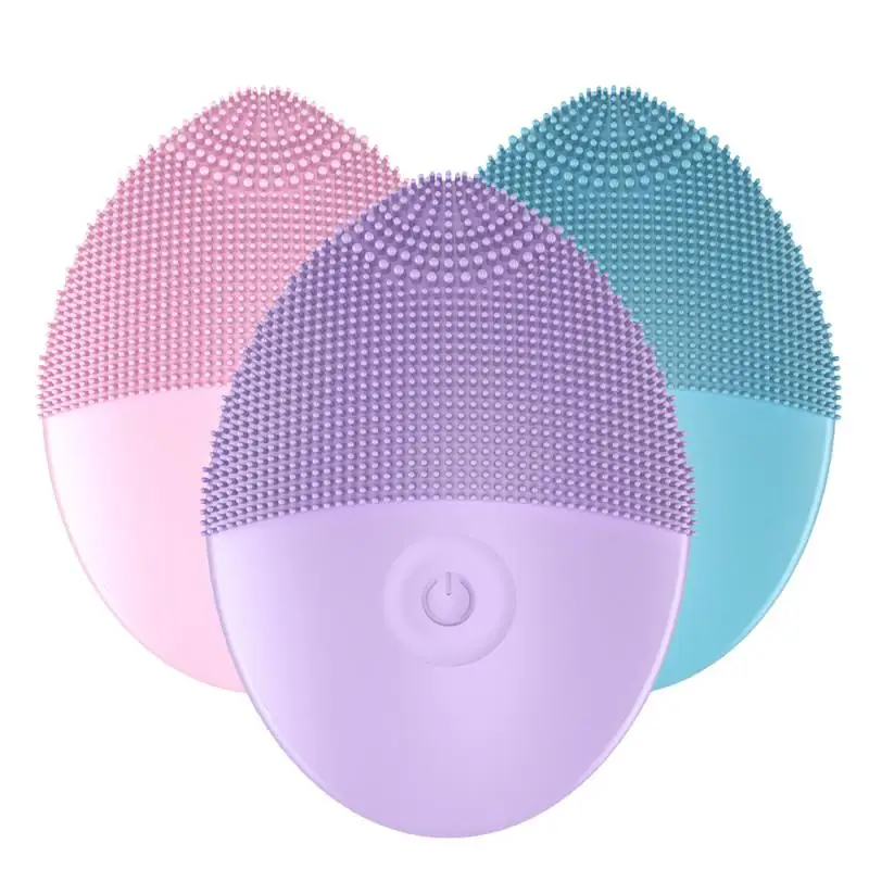 

Electric Silicone Facial Brush Cleansing Skin Massager Face Brush Vibration Sonic Cleanser Deep Pore facial brush machine