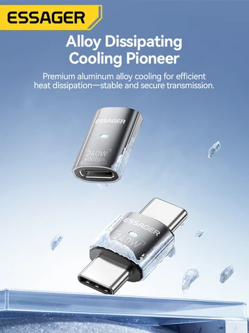 Essager USB4.0 40 Гбит/с OTG конвертер 240 Вт доставка питания под прямым углом USB C адаптер передачи данных для телефона Macbook планшета 8K60 Гц