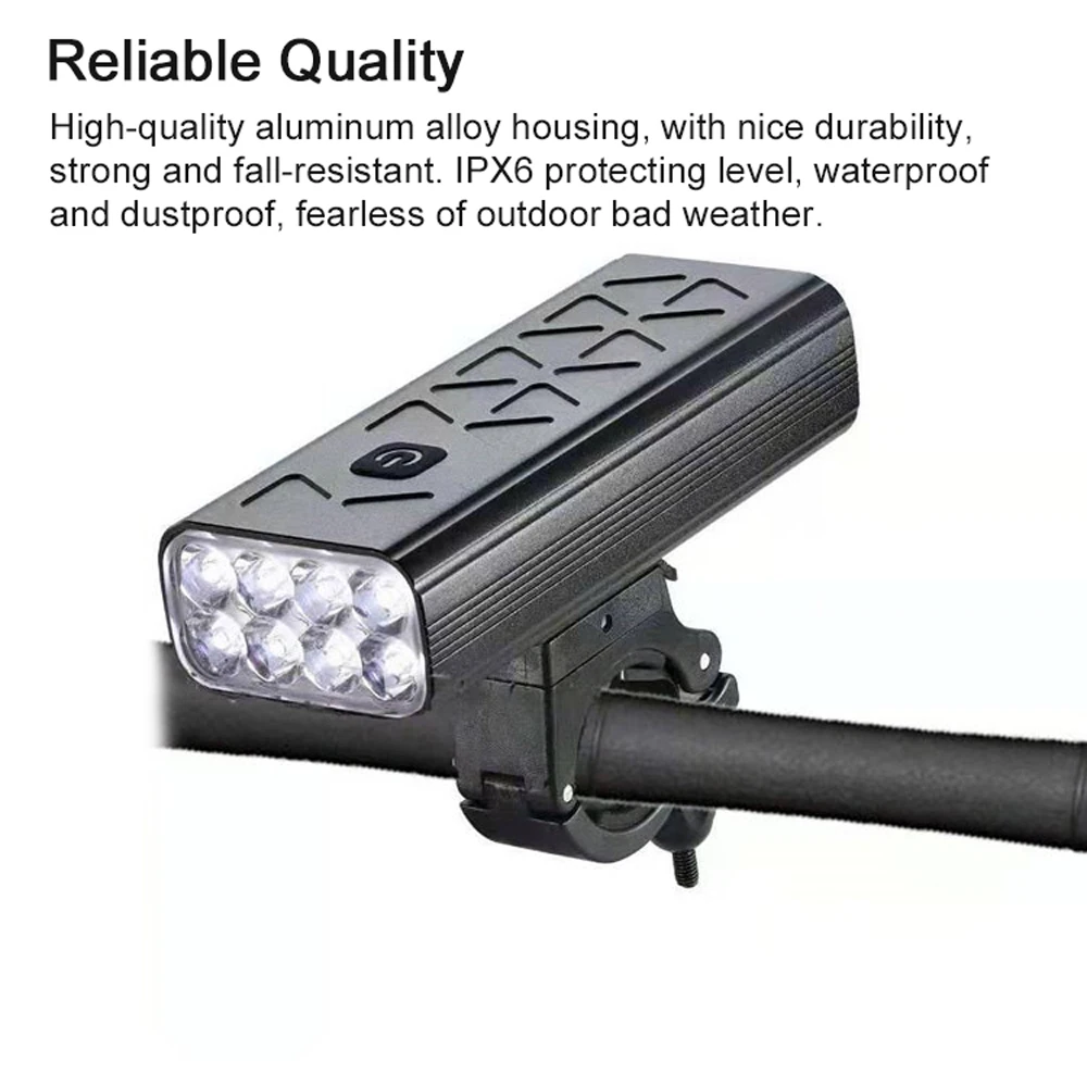 

Светодиодный светильник для велосипеда, передняя фара для велосипеда, светильник с высокой яркостью, перезаряжаемый, велосипедный светиль...