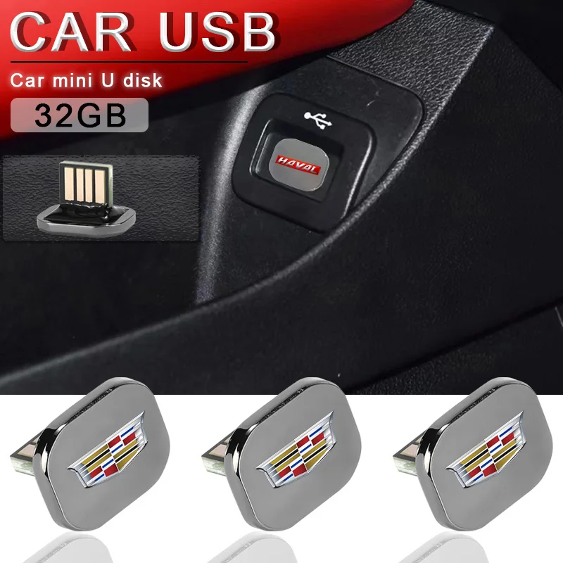 

32GB Car USB Mini Car U Disk Metal USB for Cadillac Escalade SRX CTS ATS XT5 BLS STS CT4 CT5 CT6 EXT XTS XT4 XT6 SLS Accessories