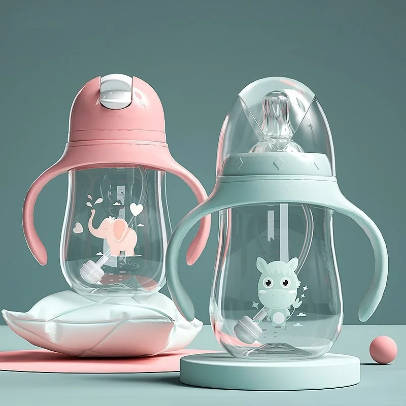 

Детские бутылочки, чашка для питья, бутылочка для кормления с широким уровнем, многофункциональная бутылка для питья молока и питьевой воды двойного назначения, без БФА