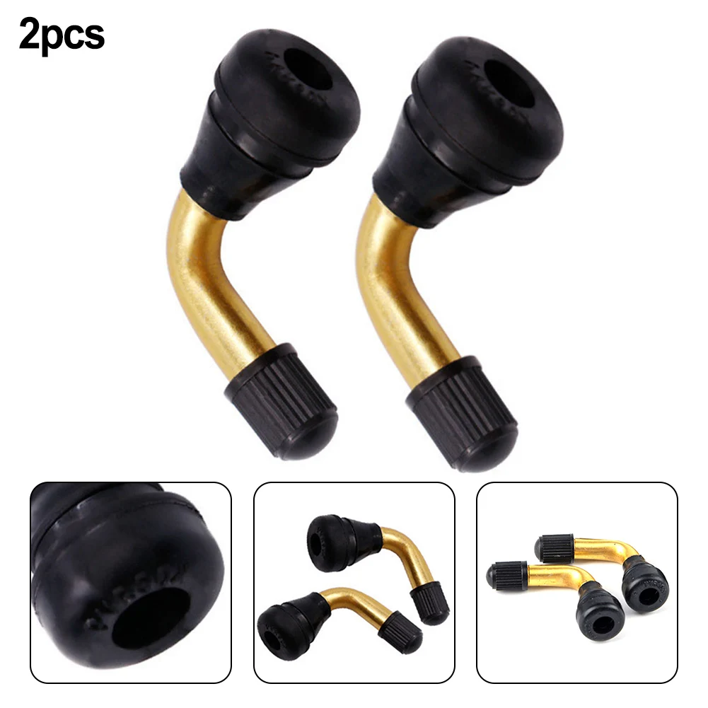 

2pcs Electric Scooter Tyre Valves Stem 90 Degree Tubeless Valve Replacement Fits For 0.453\" Hole Scooters Accessories