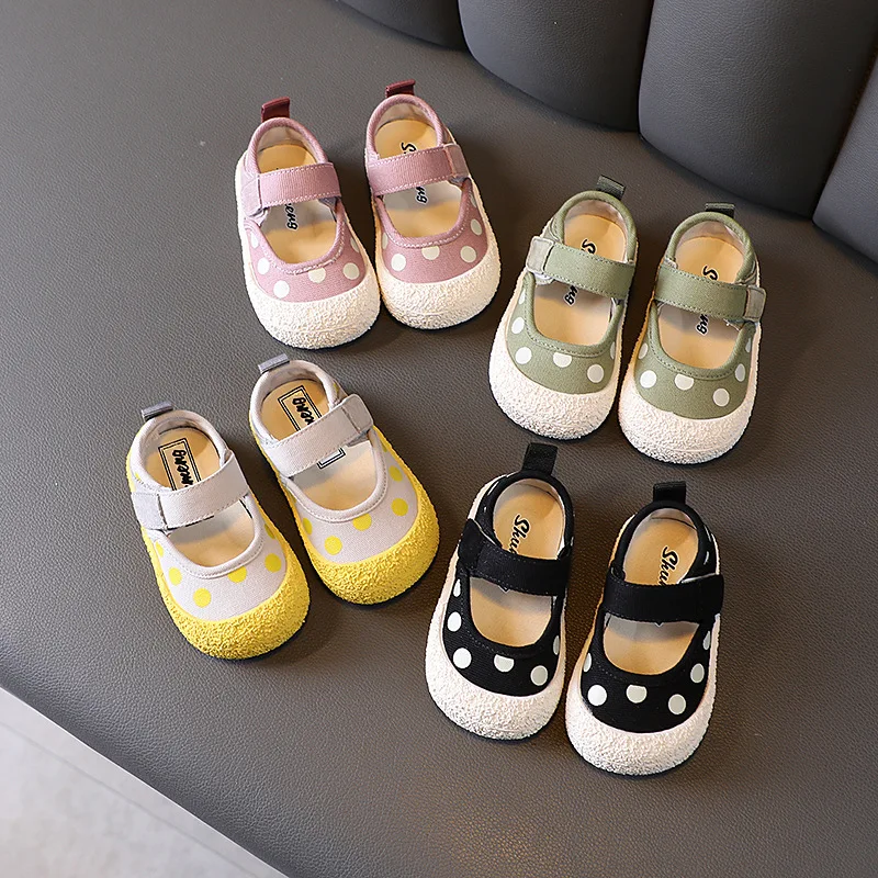 

Girls Canvas Shoes Spring Autumn New Soft Sole Walking Shoes Infant Children Breathable Single Shoes Girls Casual Shoes