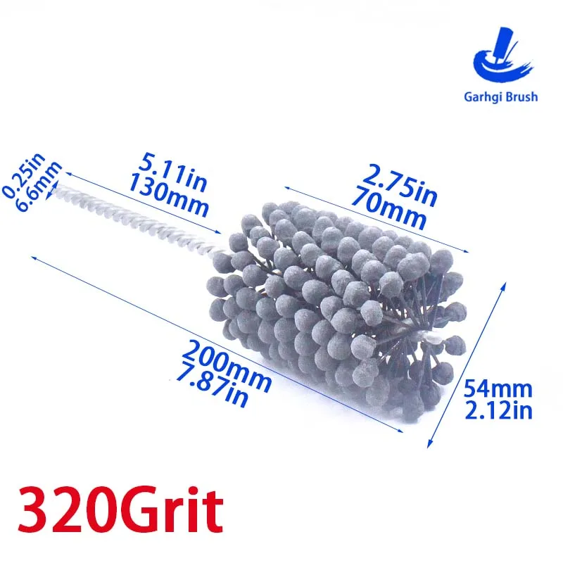 

40 мм гибкая хонированная щетка из карбида кремния, абразивный промышленный электроинструмент, более мягкий черный материал, нержавеющая сталь, мягкая сталь, чугун