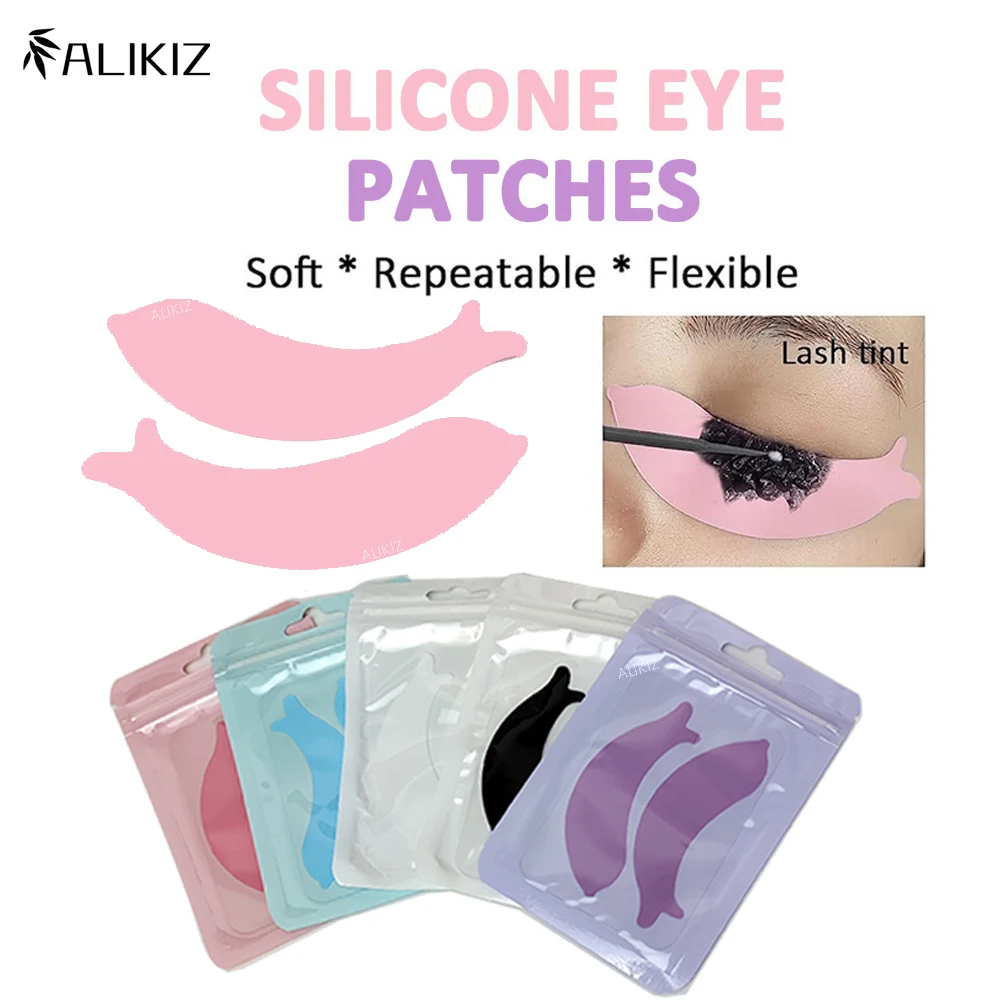 

2 pieces Reusable Dolphin-shaped Eyelash Extension Hydrogel Patches Under Eye Gel Patch Makeup Tools