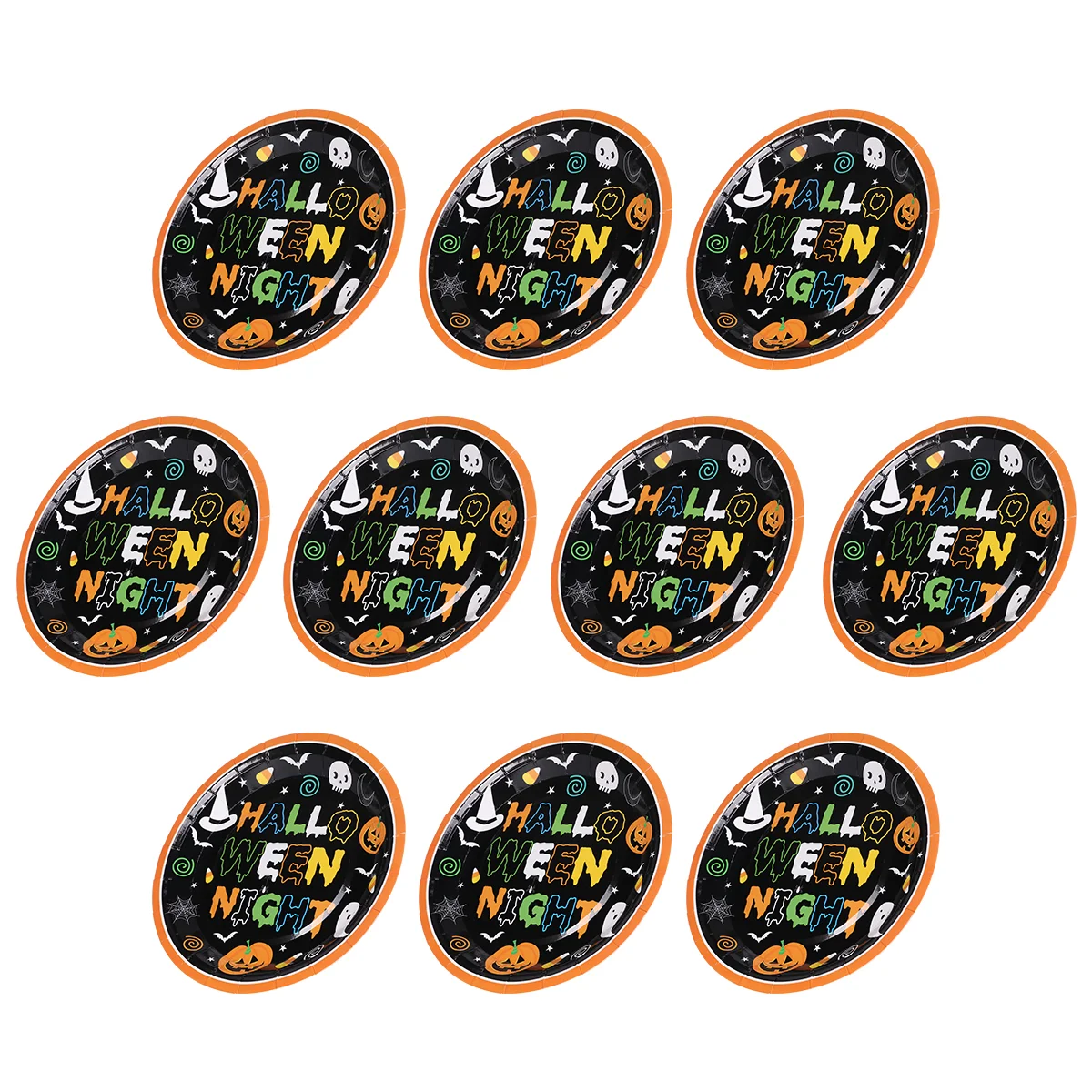 

Paper Round Pumpkin Party Supplies Paper Plate Dinner Set