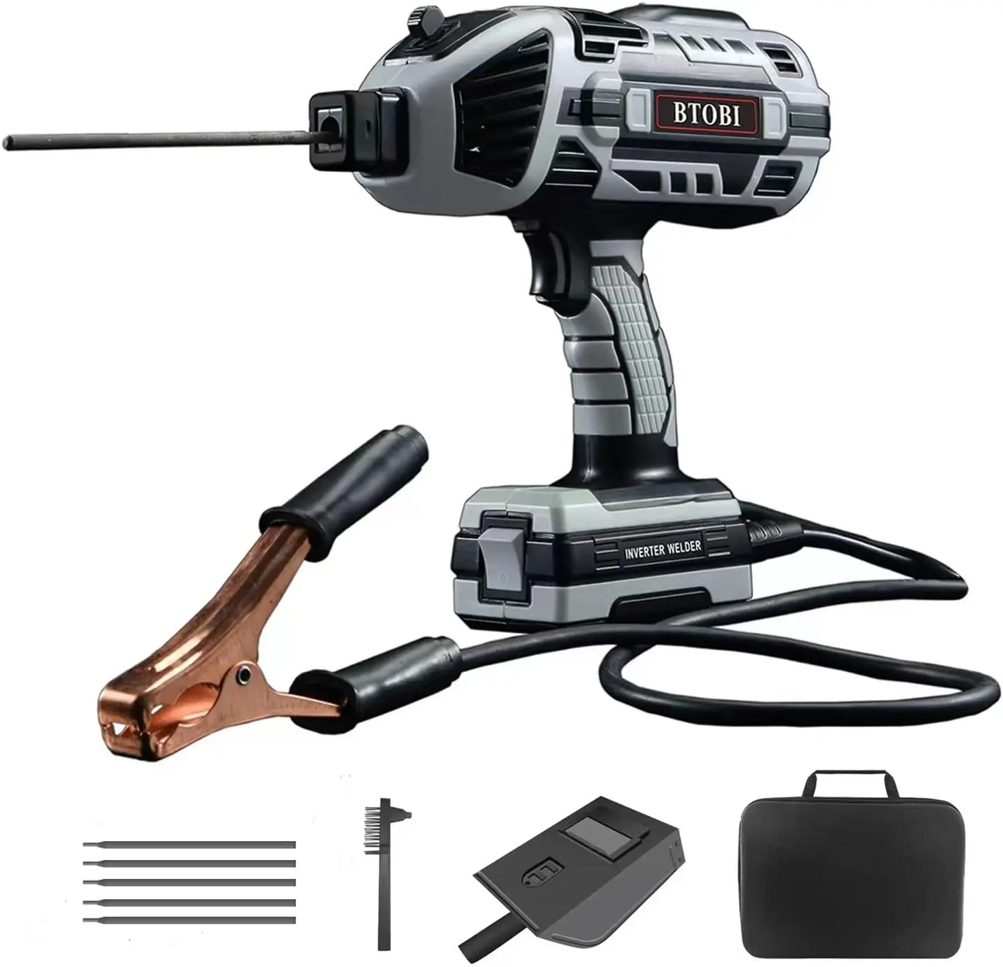 

Аппарат, портативный флуоресцентный пистолет, стоячий портативный сварочный аппарат IGBT, 6 регулировок переменного тока, подходит для 3/32 &