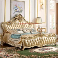 180200cm bedroom furniture european leather bed solid wood double bed princess wedding bed champagne bedroom furniture set 2022