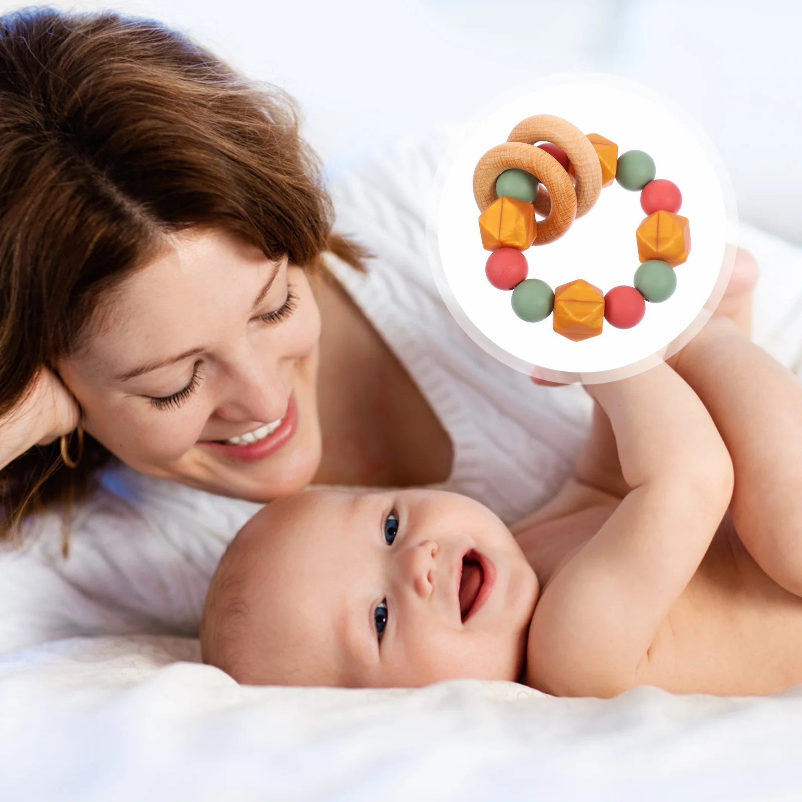 

Детская жевательная игрушка, кольца для рук, браслет с жевательными бусинами, жевательные браслеты, Детская жевательная резинка, Прорезыва...