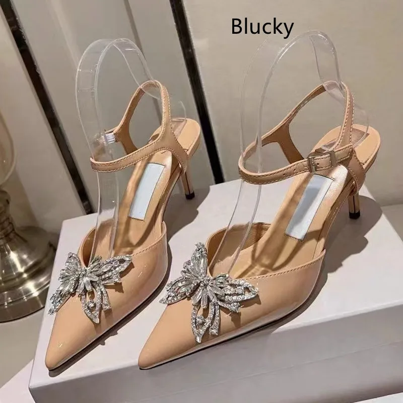 

Женские летние шлепанцы, женские роскошные декоративные остроносые сандалии с кристаллами, женская сексуальная обувь для вечеринки