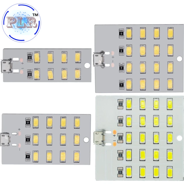 5730 Smd 5V 430mA~470mA White Mirco Usb 5730 LED Lighting Panel PLR USB Mobile Light Emergency Light Night Light Electronic DIY 1