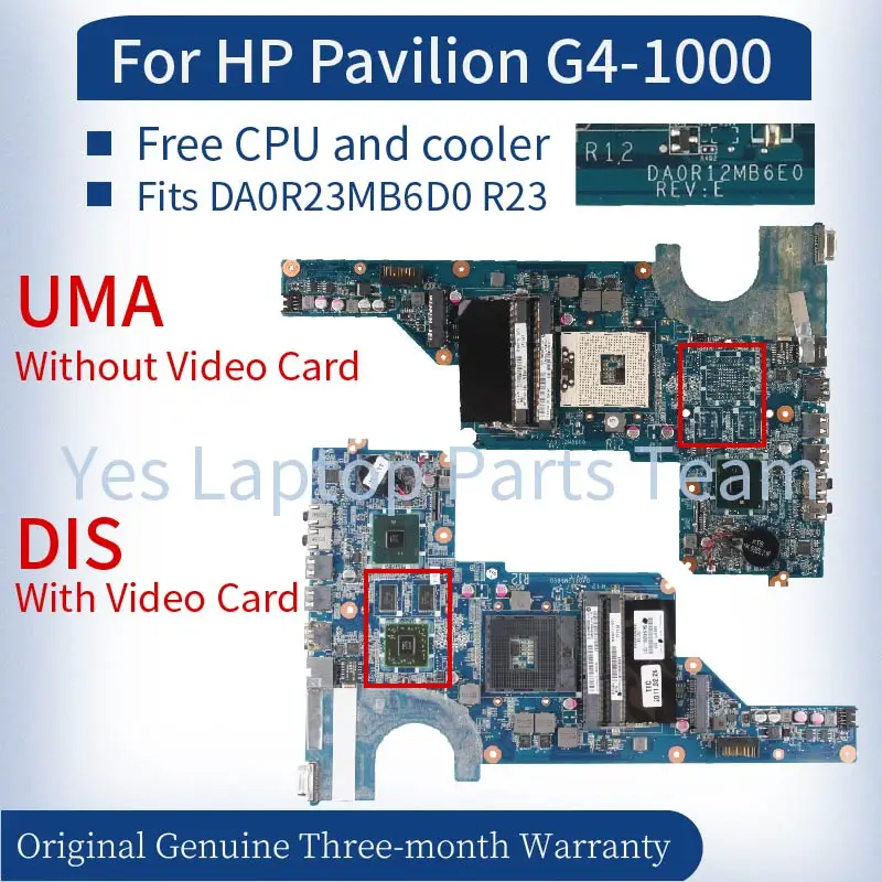 Материнская плата для ноутбука HP Pavilion G4-1000 DA0R23MB6D0 DA0R23MB6D1 R23 649950-001 649948-001 Материнская плата для ноутбука HP Pavilion G4-1000 DA0R23MB6D0 DA0R23MB6D1 R23 649950-001 649948-001