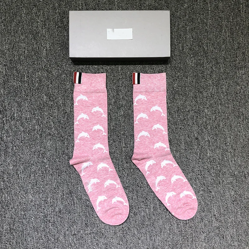 

3pairs THOM Women's Cotton Lightweight Breathable Ventilation Ankle Casual Drop shipping TB Stockings Socks