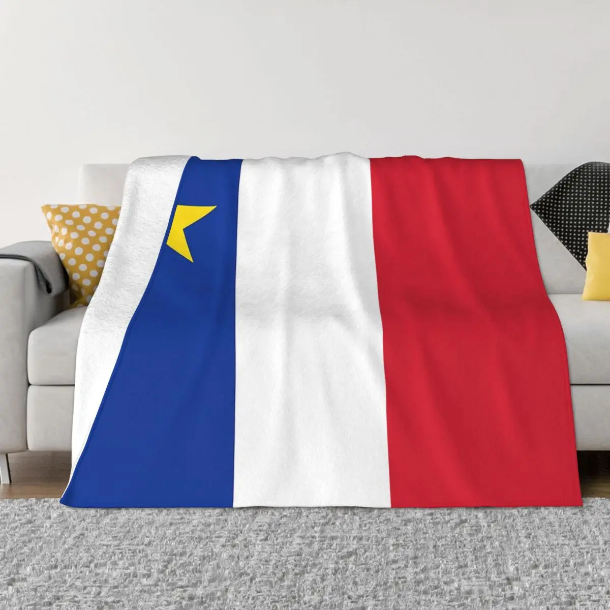 

Napoleonic French National symbol Blanket Flannel Decoration Acadie Portable Home Bedspread