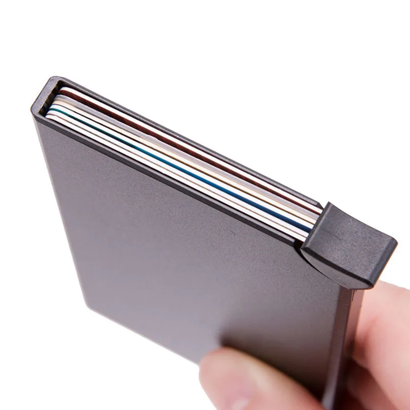 Новинка мужской идентификационный тонкий маленький алюминиевый мини-кошелек
