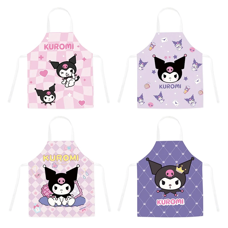 

Sanrio Kuromi Apron Kawaii Anime Adult Home Kitchen Oil Proof and Anti Fouling Sleeveless Girl Cooking Apron Cleaning Tool Gift