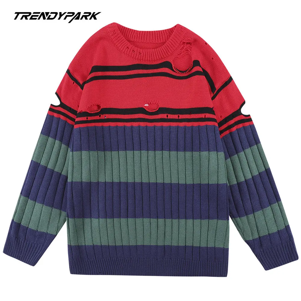 

AAA2022 Men's Pullovers Sweaters Funny Cartoon Printed Knitted Streetwear Autumn Oversized Harajuku O Neck Knitwear Men Clothing