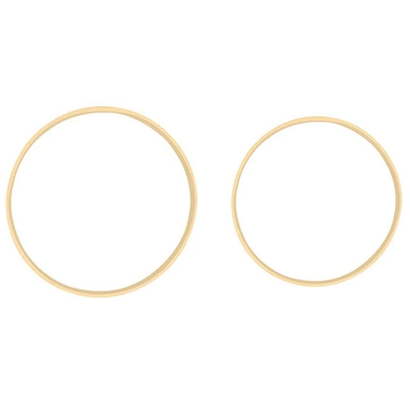 2PCS Dream Bamboo Rings Wooden Circle Round Catcher DIY Hoop For Flower Wreath House Garden Plant Decor 13Cm & 10Cm |