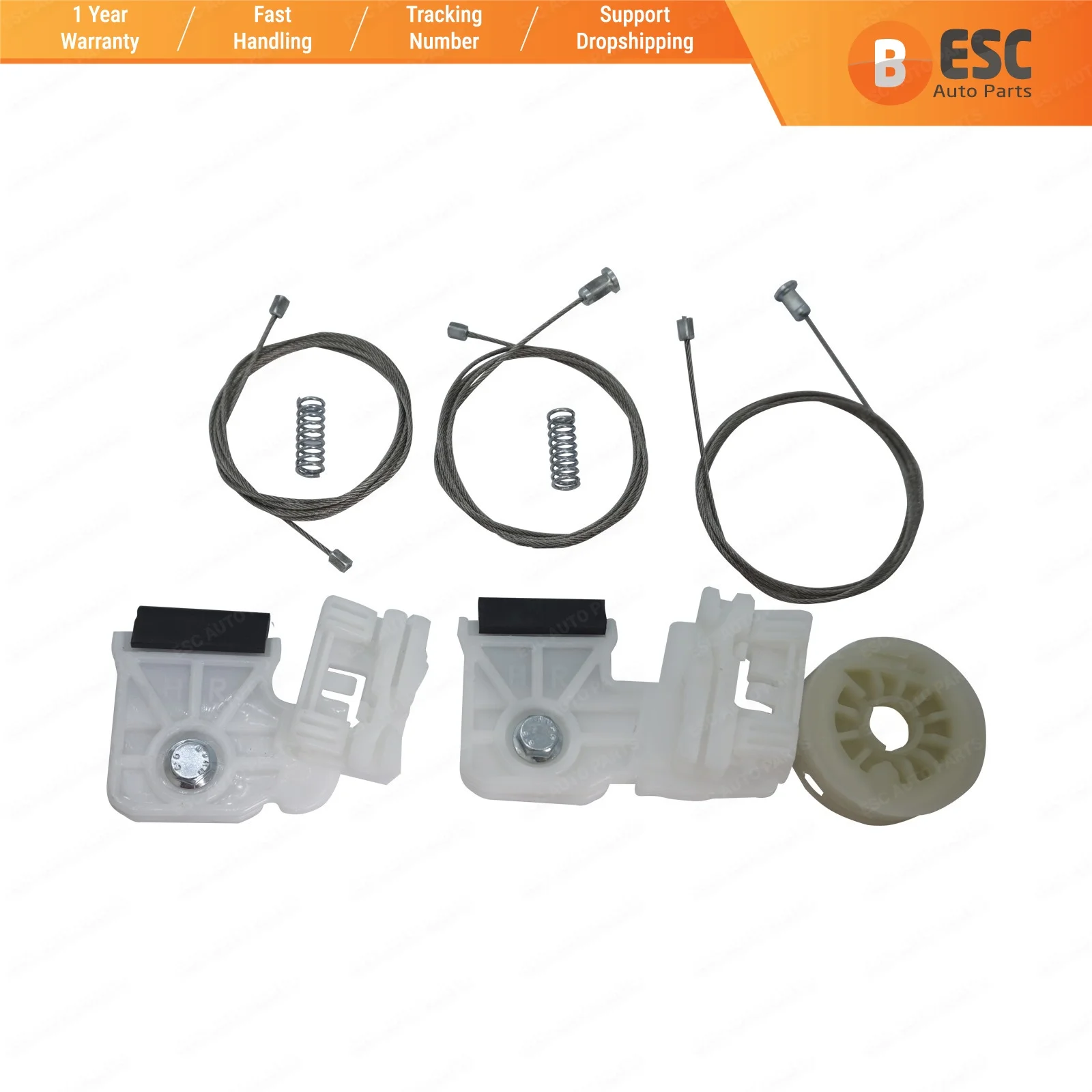 ESC Auto Parts EWR5218 Power Electric Window Regulator Repair Kit Front Right Door for Hyundai Elantra MK4 Sonata MK5