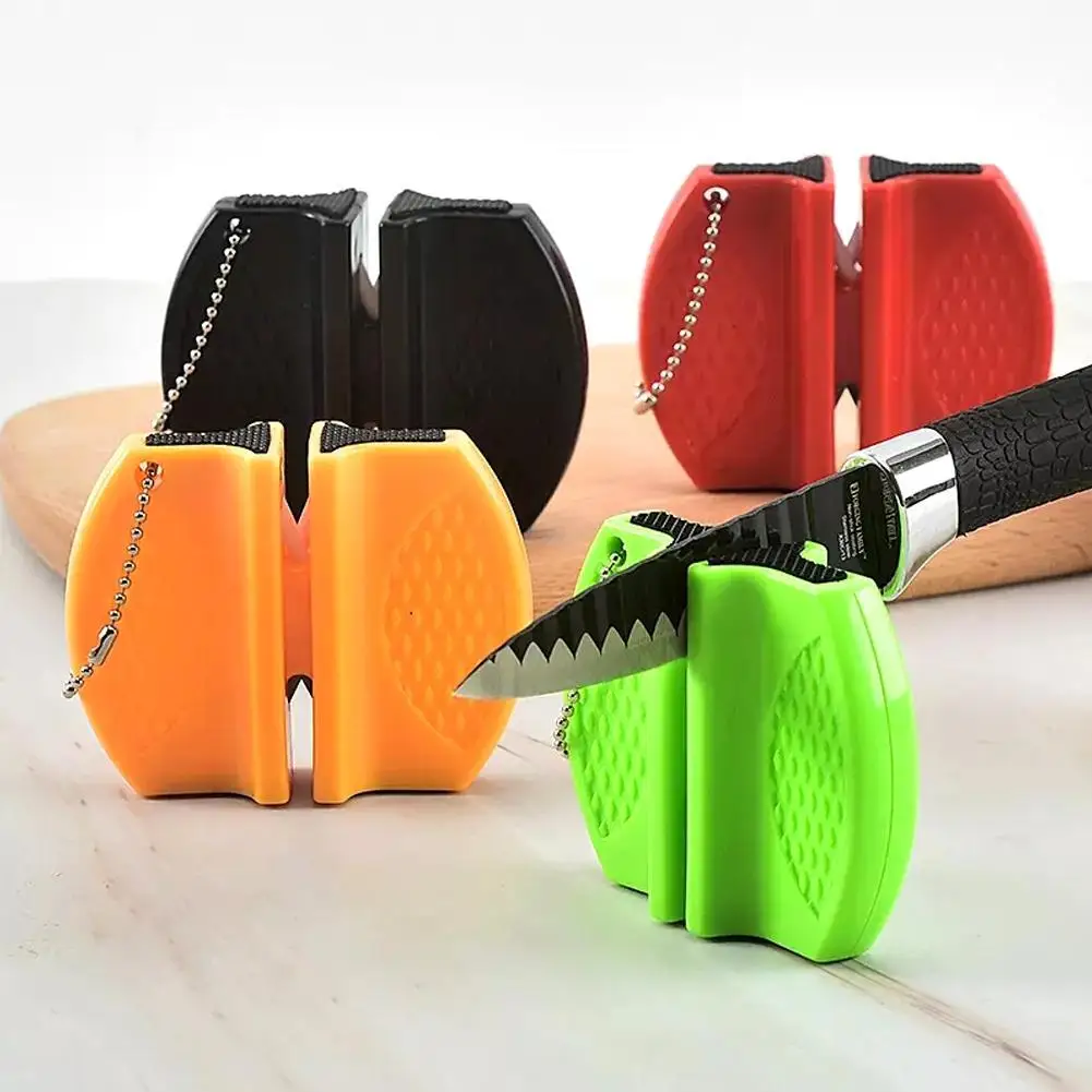 

Mini Knife Sharpener Ceramic Rod Knife Sharpener Tungsten Steel Grinding Tool Portable Butterfly Type Whetstone Sharpener