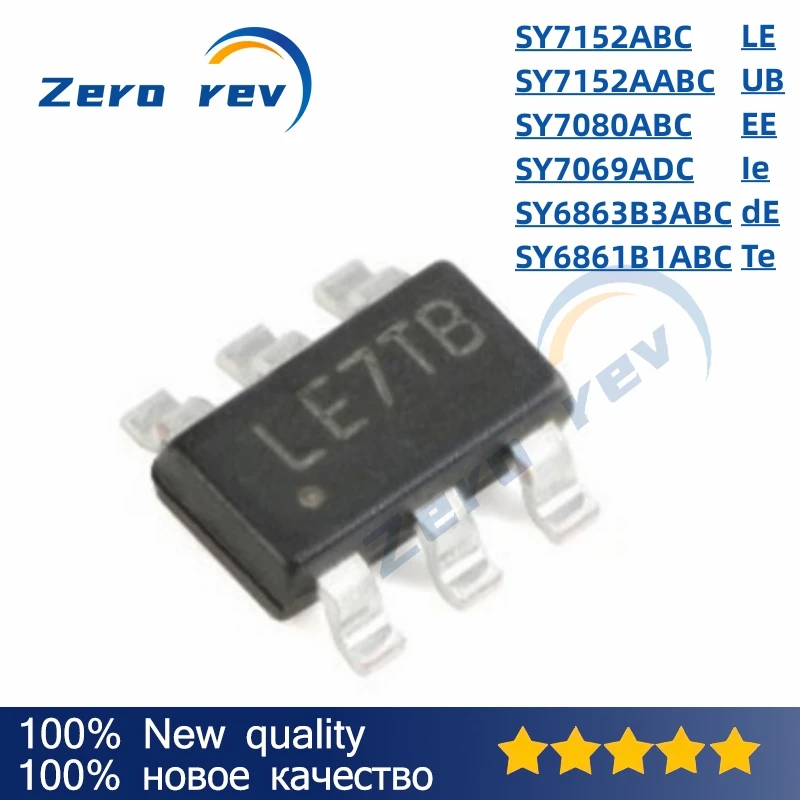 

5Pcs 100% New SY7152ABC LE SY7152AABC UB SY7080ABC EE SY7069ADC Ie SY6863B3ABC dE SY6861B1ABC Te SOT-23-6