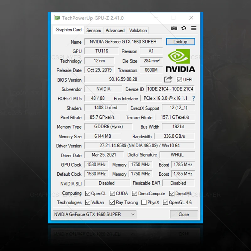 Видеокарта карта видеокарта GTX1660 SUPER 6 ГБ 6144 бит 750 Мб GTX1060 3 Гб 5 1050TI 4 GTX650 для Nvidia |