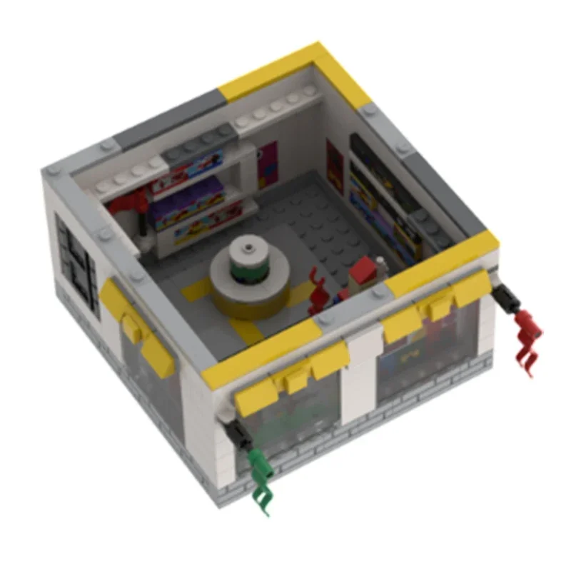 Модель Street View Moc строительные кирпичи блоки угловая технология магазина