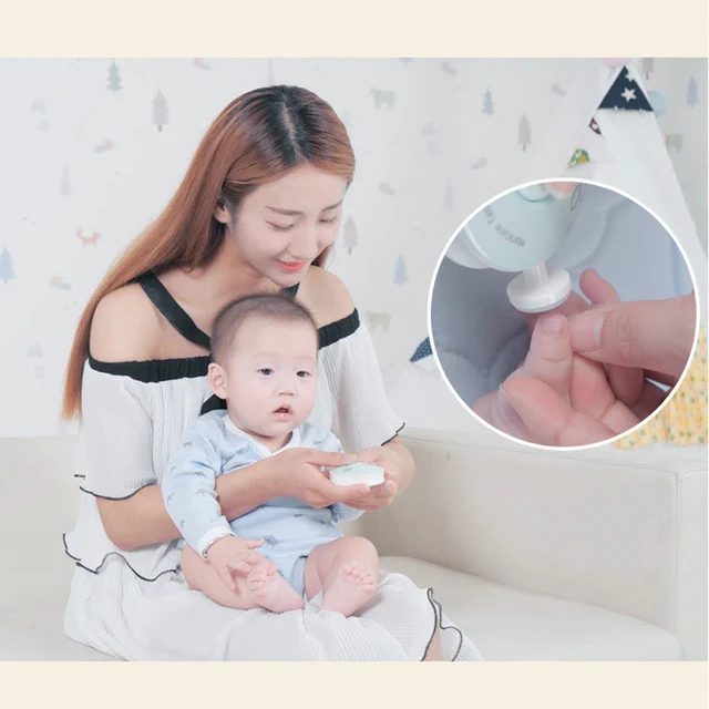 Electric Baby Nail Trimmer Kid Nail Polisher Tool Infant Manicure Scissors Baby Hygiene Kit Baby Nail Clipper Cutter For Newborn 4