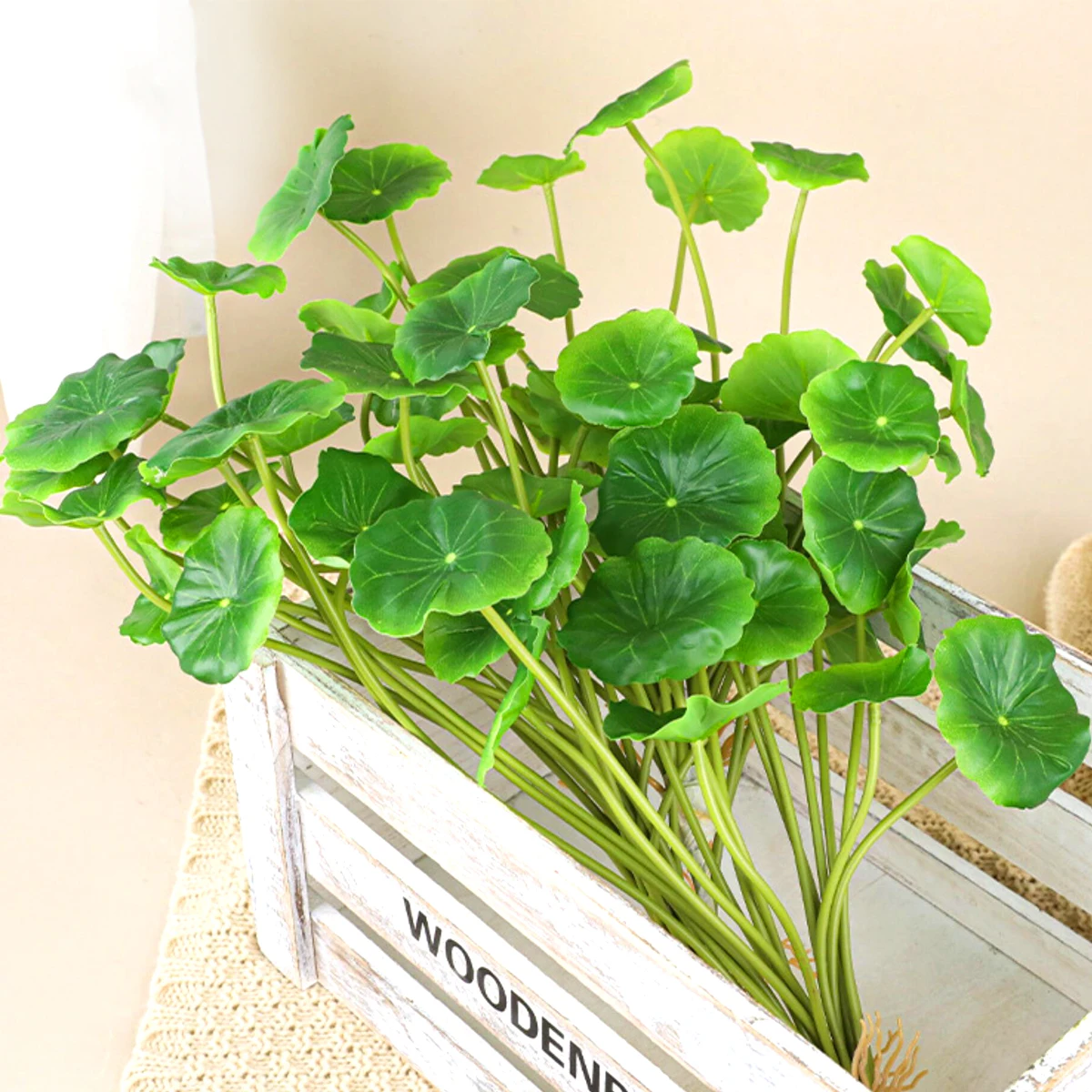 36 см 18 листьев искусственный Лотос зеленые листья пластиковое дерево