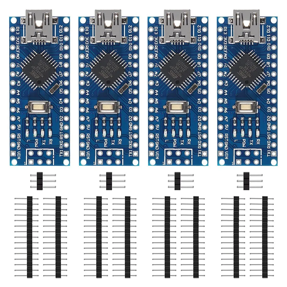 

4Pcs for Nano V3.0 ATmega328P Nano Board CH340 5V 16M Micro-Microcontroller Board with PIN Headers Pin Unsoldered